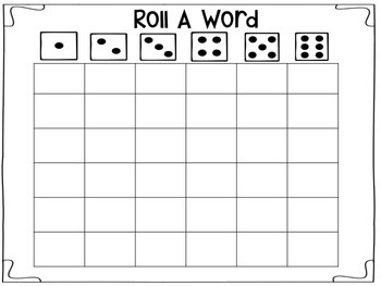 Roll a Sight Word template by Teach Talk Inspire | TpT