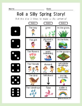 Preview of Roll a Silly Spring Story!