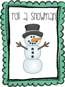 Preview of Roll a Snowman: A Winter Freebie