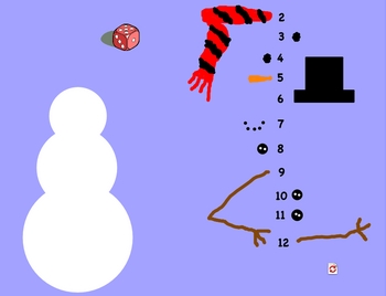 Preview of Roll a Snowman flipchart