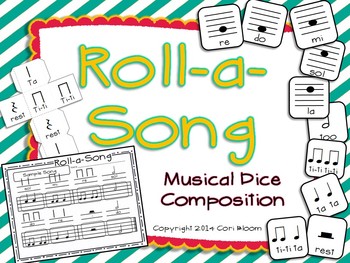 Preview of Roll-a-Song Musical Dice Composition: Half Note, Half Rest//Do, Re, Mi, Sol, La