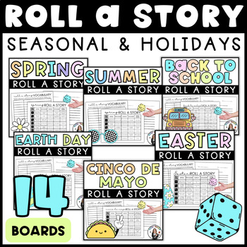 Preview of Roll a Story Activity Bundle | Creative Narrative Writing Prompts | Editable