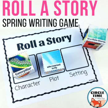 Preview of Spring Story Cubes for April Writing Center, Create your own dice Games