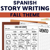 Roll a Story Spanish Writing Activity Sub Plan Fall Theme 