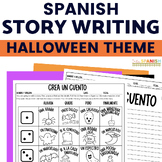Roll a Story Spanish Writing Activity Sub Plan Halloween Theme
