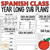 Emergency Sub Plans Spanish Roll a Story for Writing Short