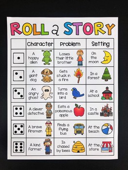 roll a story writing center by my teaching pal tpt