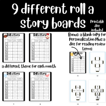 Preview of Roll a Story board for each academic month!