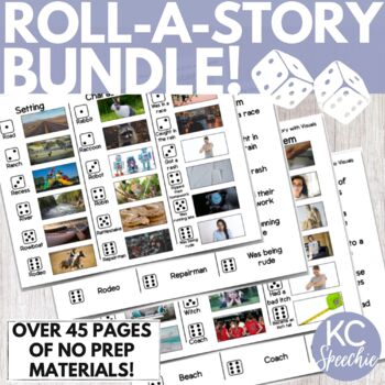 Preview of Roll-a-Story for Articulation & Mixed Groups BUNDLE! No Prep PDF & Google Slides