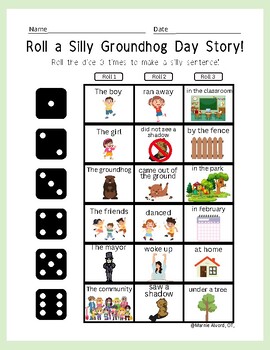 Preview of Roll a Super Silly Groundhog Day Story!