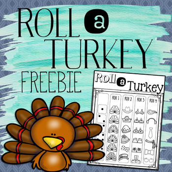 Preview of Roll a Turkey Thanksgiving Activity FREE