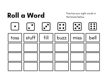 Preview of Roll a Word- FLOSS rule