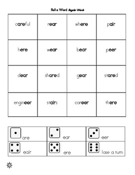 Sounds like /air/ bingo - air, are, ear, ere, by LEARNING FUN