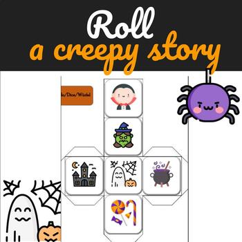 Preview of Roll a story halloween dice | Dice with halloween icons