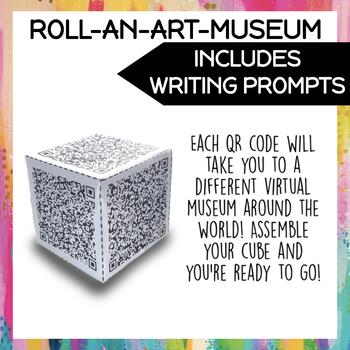 Preview of Roll-an-art-museum (QR code cube w/ writing prompt)