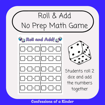 Preview of Roll and Add - No Prep Math Game