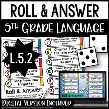 Preview of 5th Grade Grammar Activities - L.5.2 with Digital Activities