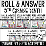 5th Grade Math Activities - Roll and Answer with Google Sl