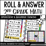 3rd Grade Math Activities - Roll and Answer: Algebraic Thi