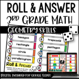 3rd Grade Math Activities - Roll and Answer: Geometry w/ G
