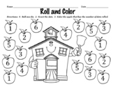 Roll and Color - Activity to Identify Dots on Dice and the Corresponding Number