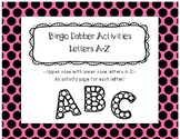 Bingo Dobber Letter Formation & Letter Sounds  A-Z (Dab, T