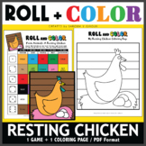 Roll and Color Game - A Resting Chicken 