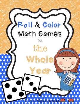 Preview of Roll and Color Math Centers for the Whole Year