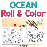 Roll and Color Ocean Theme Math Center- FREEBIE!!