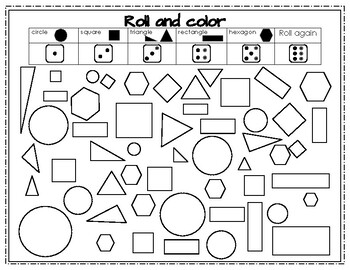 Preview of Roll and Color Shapes