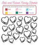 Roll and Colour Candy Hearts Handout (Valentine's Day Math