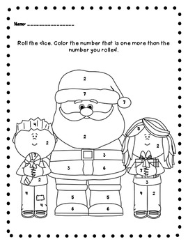 Roll and Count Santa by Kindergarten Boom Boom - Cara Gingras | TpT