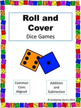 Preview of Roll and Cover Games: Addition and Subtraction (Kindergarten and 1st Grade)