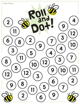 Roll and Dot - A Counting Game by Expressive Academics | TpT