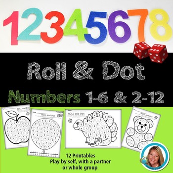Preview of Number Sense Activities for Kindergarten - Roll and Dot