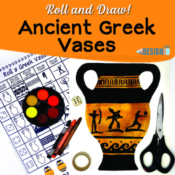 Preview of Roll and Draw! Ancient Greek Vases art lesson - video, slides and Greek patterns