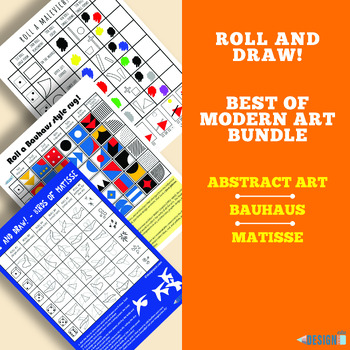 Preview of Roll and Draw! Best of Modern Art - 3 projects - Abstract Art, Matisse, Bauhaus