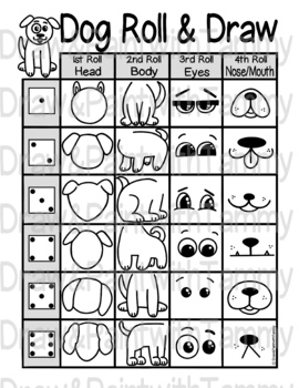 Roll a Cat Roll and Draw Printable Art Sub Lesson Activity Game