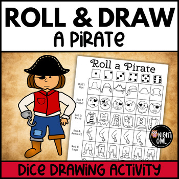 Preview of Roll and Draw a Pirate - Dice Drawing Activity