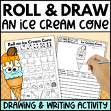 Roll and Draw an Ice Cream Cone Art and Writing Dice Drawi