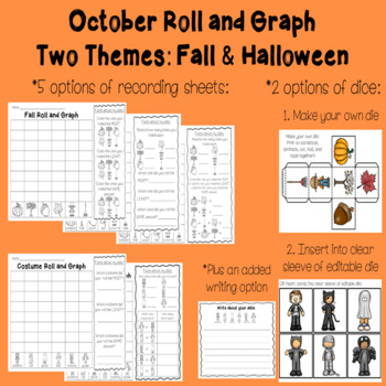 Roll and Graph October: Fall and Halloween by Laura Sidol | TpT