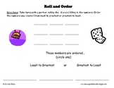 Roll and Order (Ordering 3 digit numbers)