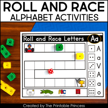 roll and race a letter recognition game by the printable