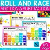 Roll and Race Addition and Subtraction Games