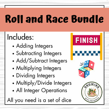 Preview of Roll and Race BUNDLE: All Integer Operations Games