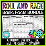 Roll and Race Game: Addition, Subtraction, Multiplication,