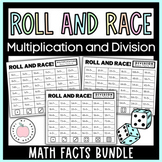 Roll and Race Math Dice Games - Multiplication & Division 