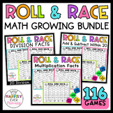 Roll and Race Math Dice Games Growing Bundle