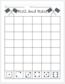 Preview of Roll and Race Template