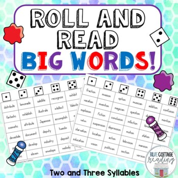 Preview of Roll and Read Big Words!